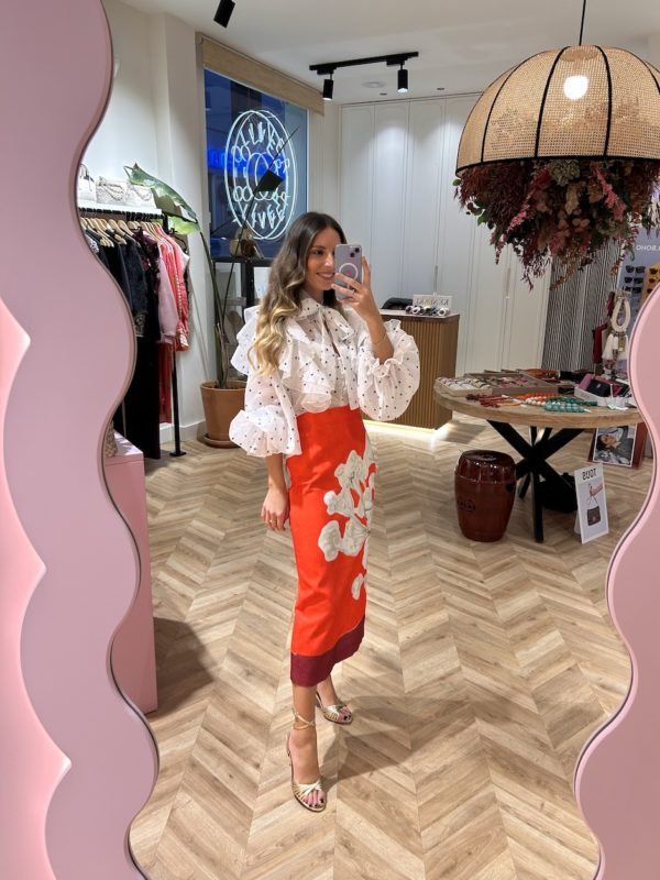Falda Midi Lápiz Print Floral Quisquilla - Imagen 3