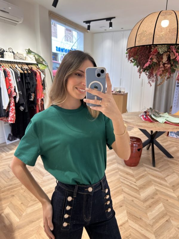 Camiseta Básica Verde Esmeralda - Imagen 2