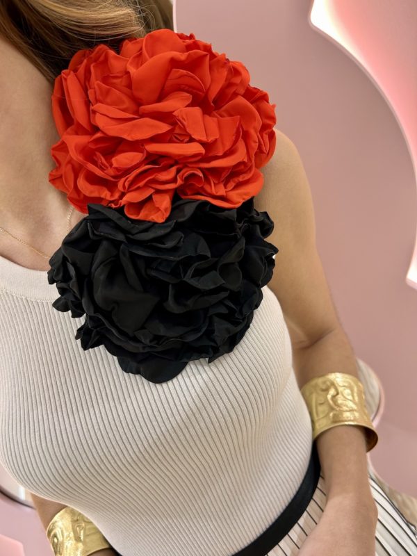 Broche Maxi Flor Rojo Quisquilla - Imagen 4