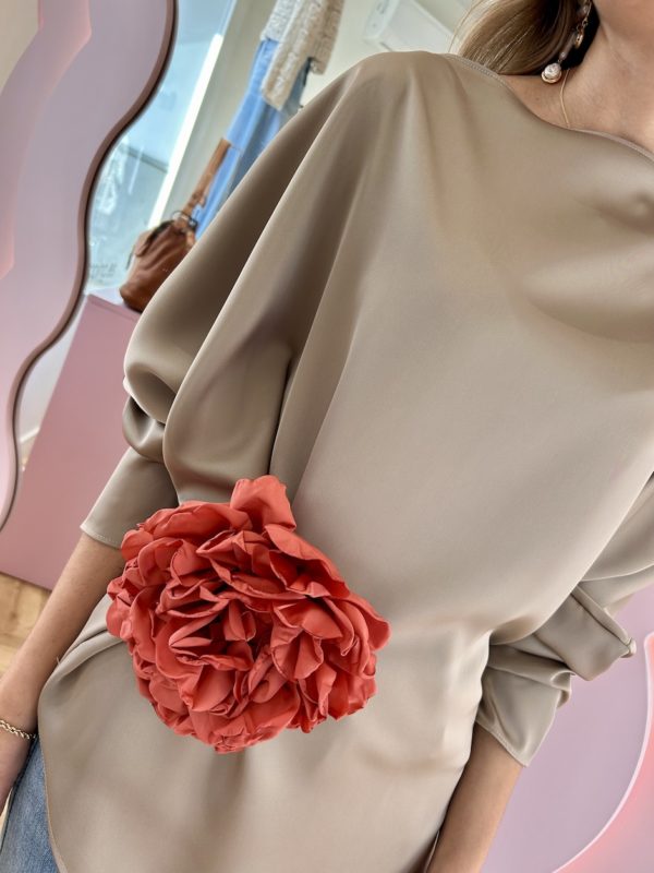Broche Maxi Flor Salmón
