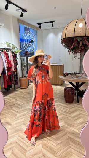 Vestido Largo Print Floral