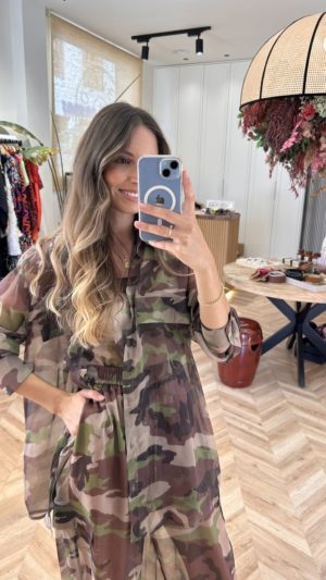 Camisa Organza Print Camuflaje - SM