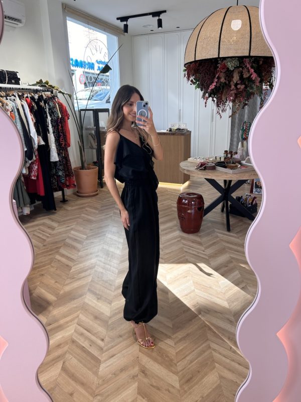 Pantalón Organza Joggers Negro - Imagen 4