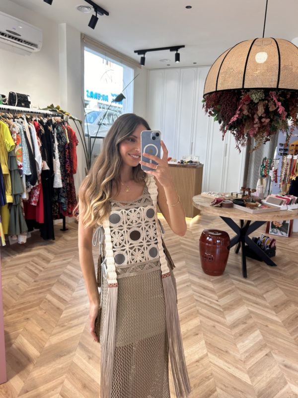 Conjunto Chaleco Y Vestido Crochet - Imagen 4