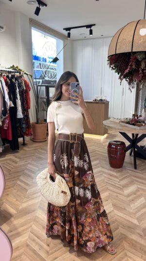 Falda Larga Estampado Floral