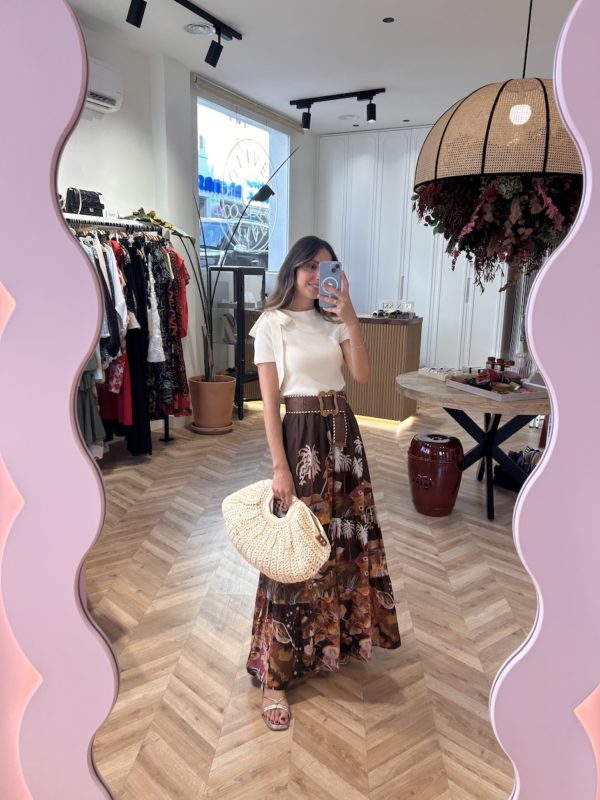 Falda Larga Estampado Floral - Imagen 2