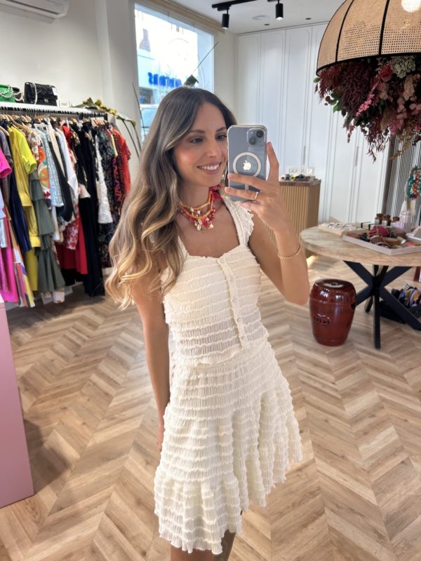 Conjunto Top Y Falda Punto Volantes - Imagen 2