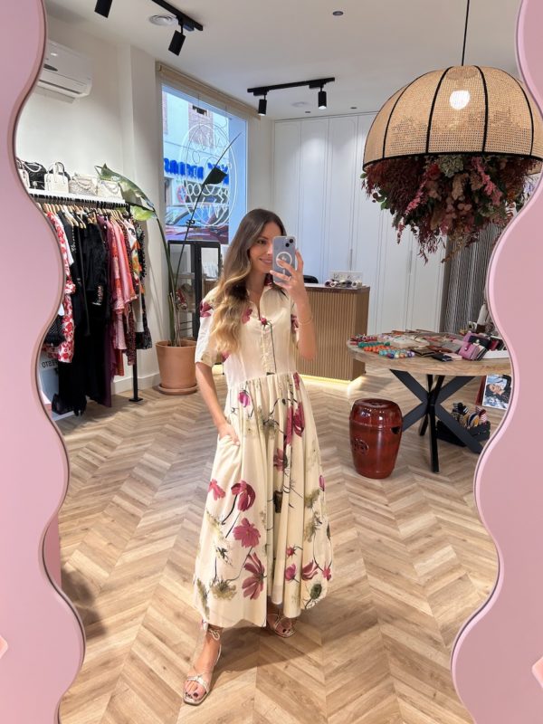 Vestido Camisero Asimétrico Print Amapolas