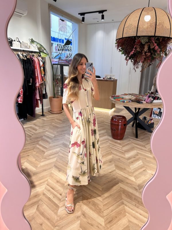 Vestido Camisero Asimétrico Print Amapolas - Imagen 4