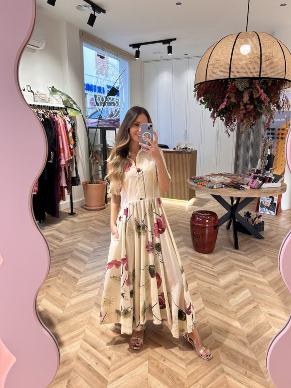 Vestido Camisero Asimétrico Print Amapolas - Imagen 3