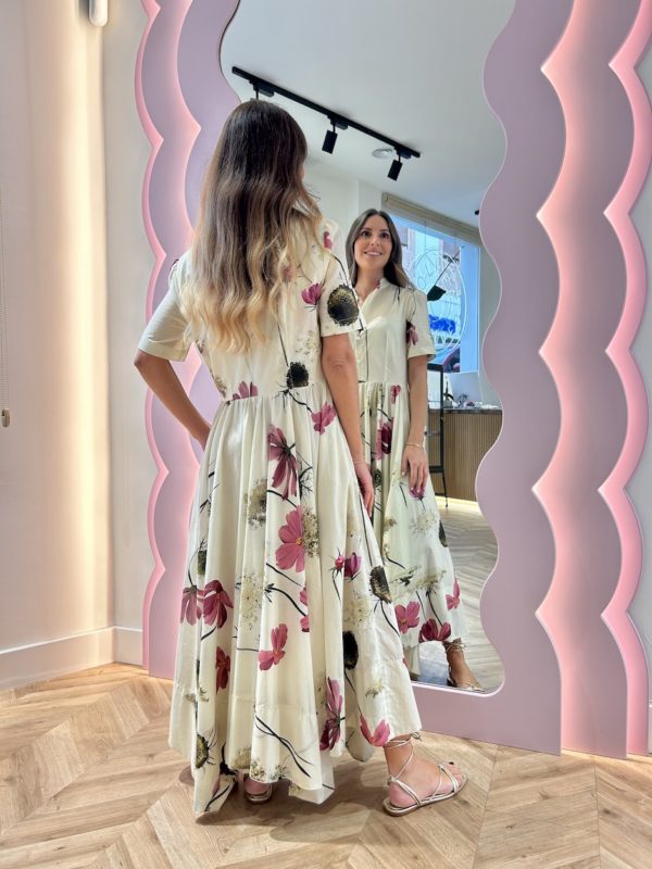 Vestido Camisero Asimétrico Print Amapolas - Imagen 6