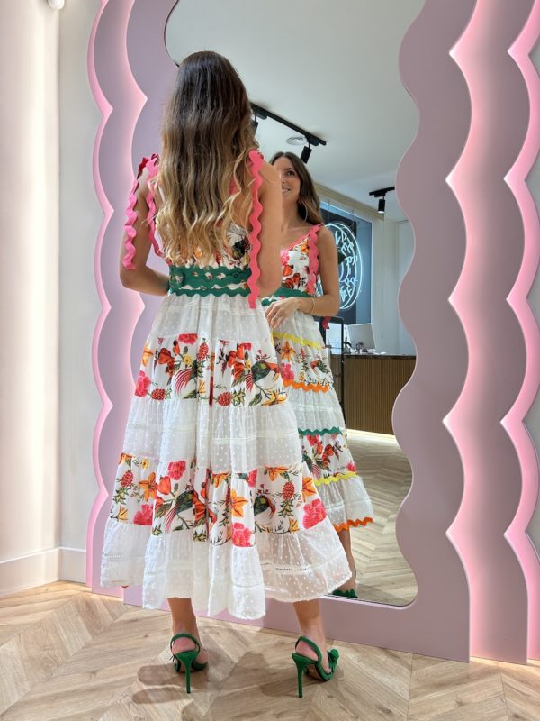 Vestido Plumeti Cintas Piculina - Imagen 5