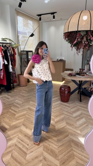 Top Lunares Lazada Espalda