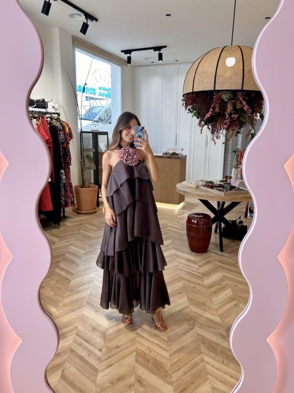 Vestido Volantes Chocolate - Imagen 2