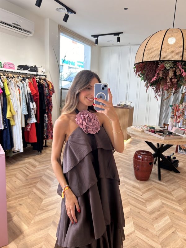 Vestido Volantes Chocolate - Imagen 3