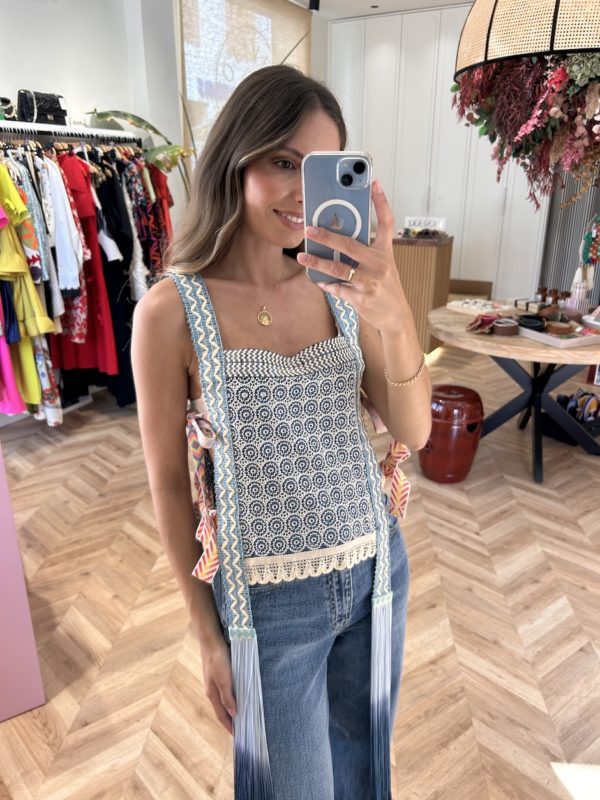 Chaleco Peto Crochet Flecos - Imagen 2