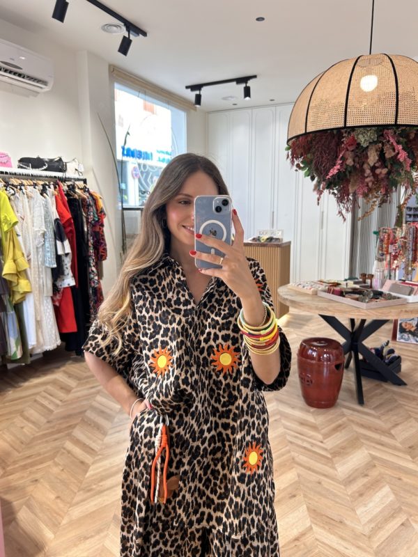 Maxi Camisa Estampado Animal Parches Soles - Imagen 2