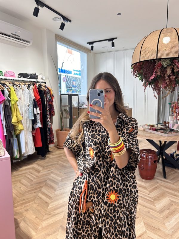 Maxi Camisa Estampado Animal Parches Soles - Imagen 4