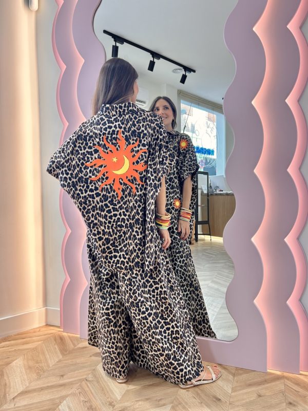 Maxi Camisa Estampado Animal Parches Soles - Imagen 5