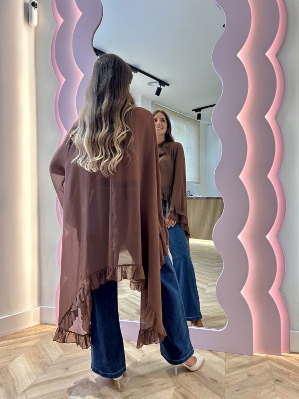 Blusa Asimétrica Volantes Avellana - Imagen 5