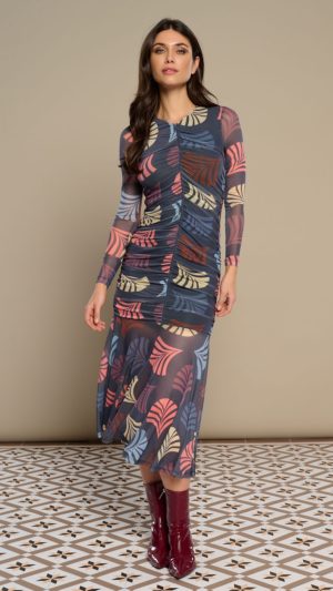 Vestido Midi Tul Drapeado