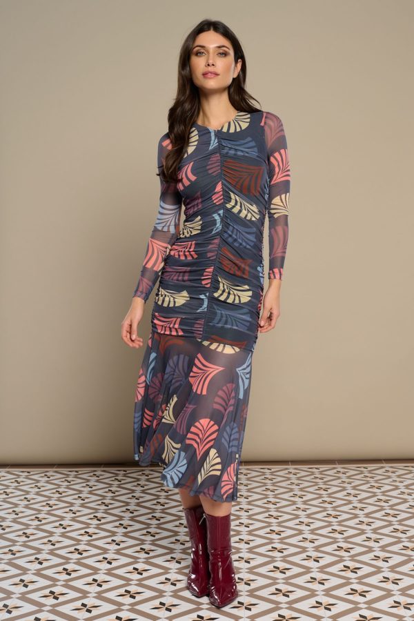 Vestido Midi Tul Drapeado