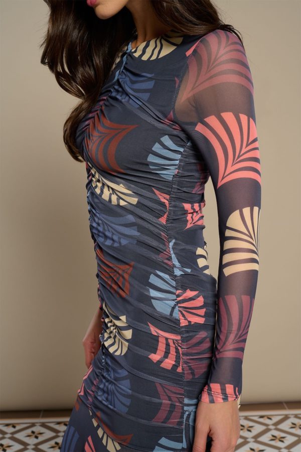 Vestido Midi Tul Drapeado - Imagen 2