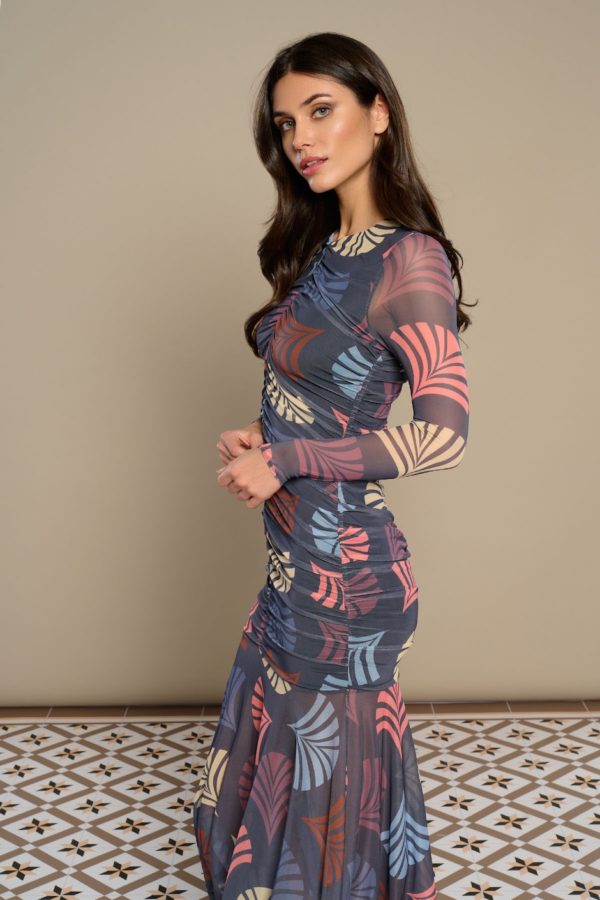 Vestido Midi Tul Drapeado - Imagen 3