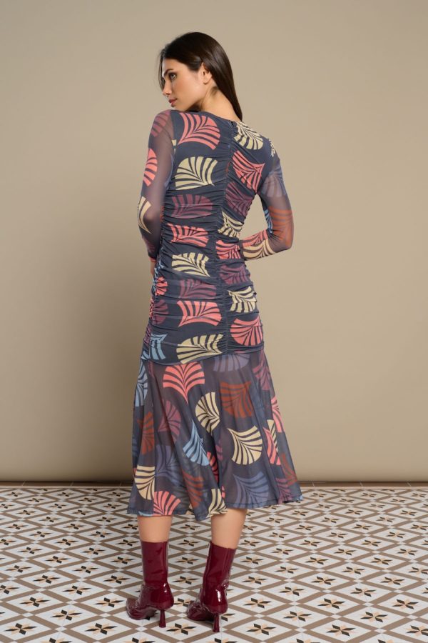 Vestido Midi Tul Drapeado - Imagen 4