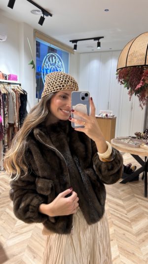 Bomber Pelo Bolsillos Solapa