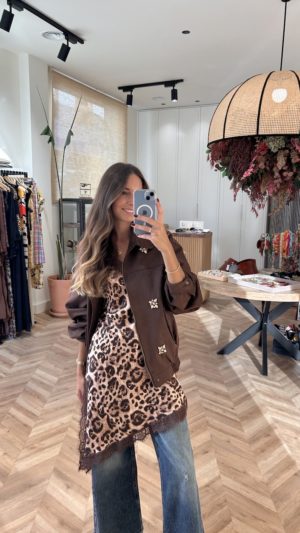 Cazadora Efecto Ante Aplicaciones Joya