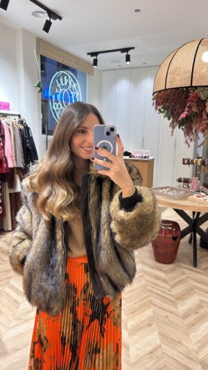 Bomber Pelo Puños Rib