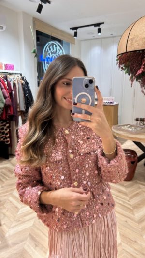 Chaqueta Tweed Aplicaciones Paillettes