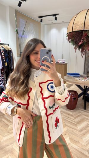 Chaqueta Lona Bordados Piculina