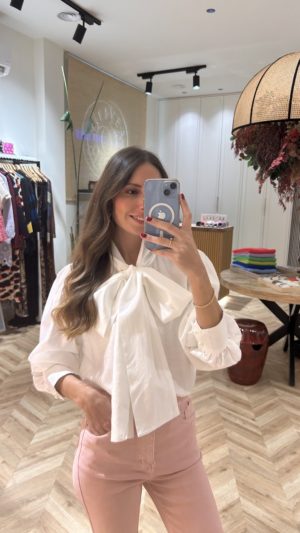 Camisa Maxi Lazada Botones Perlas