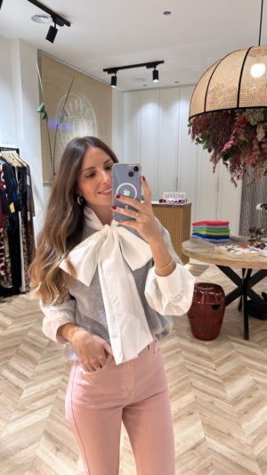 Jersey Alpaca Manga Corta Gris