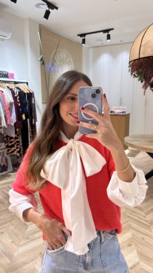 Jersey Alpaca Manga Corta Coral