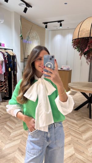 Jersey Alpaca Manga Corta Verde Flúor