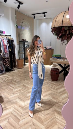 Jeans Wide Leg Botones