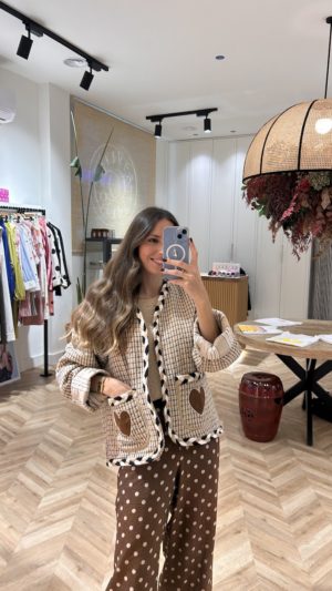 Chaqueta Tweed Vivo Trenzado