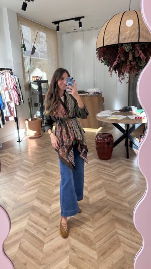 Chaqueta Combinada Pañuelo Kaki