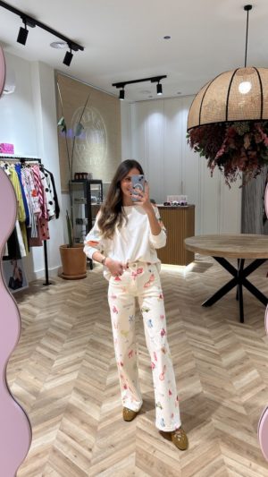 Pantalón Dibujos Fondo Marfil