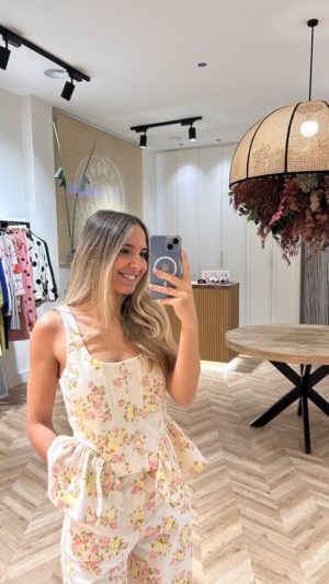 Top Peplum Estampado Floral