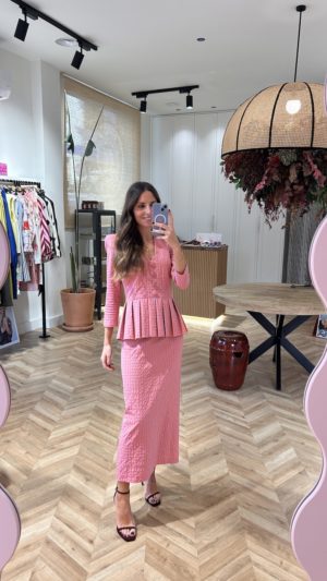 Conjunto Top Y Falda Cuadros Vichy