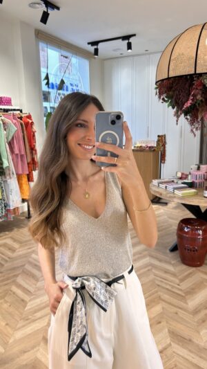 Top Punto Lurex Plata