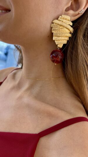 Pendientes Sophie Burgundy