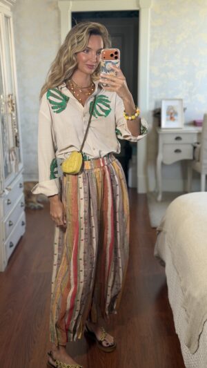 Pantalón Slouchy Bajo Fruncido
